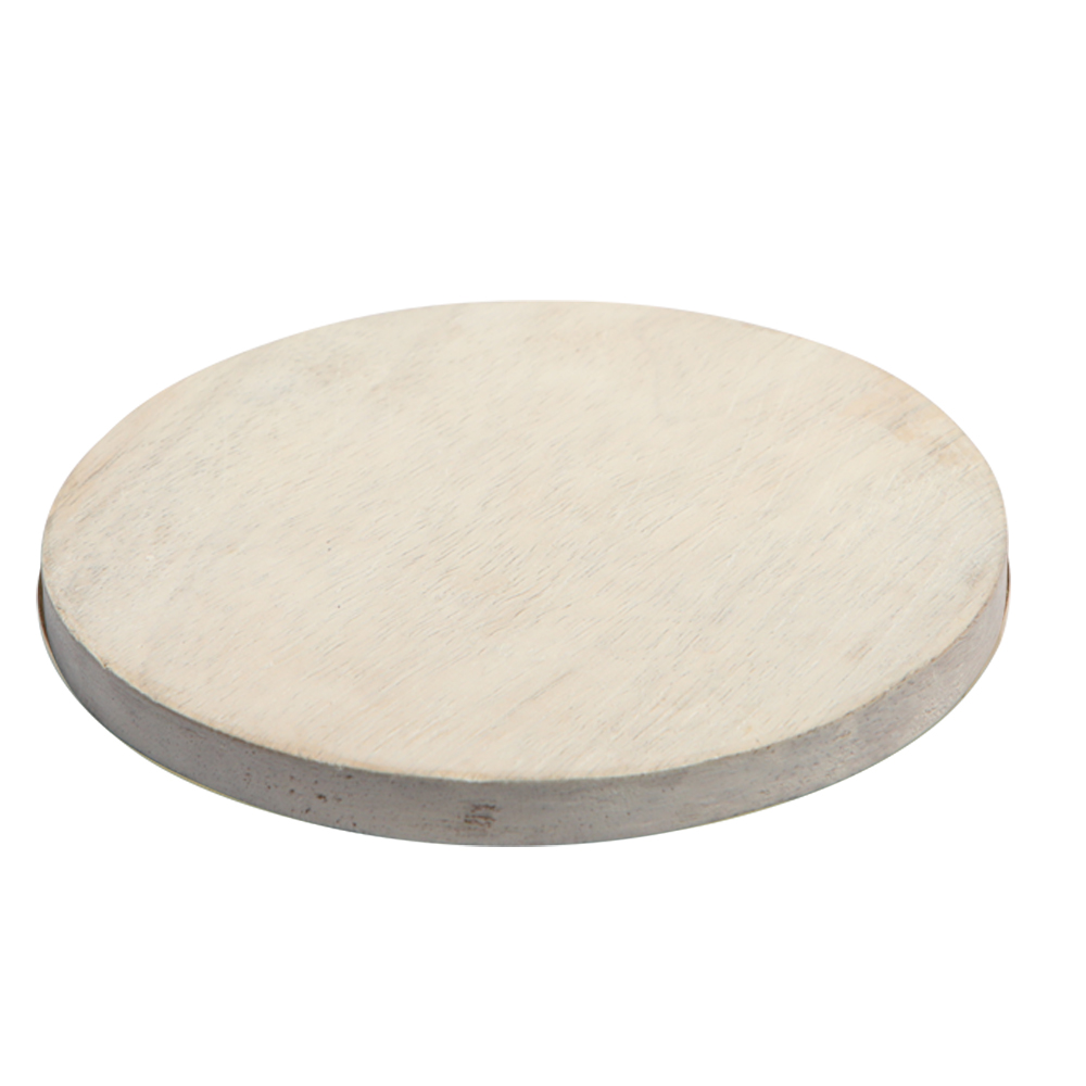 Kerzenteller Holz hell, 100 mm, für Kerzen bis 70 mm