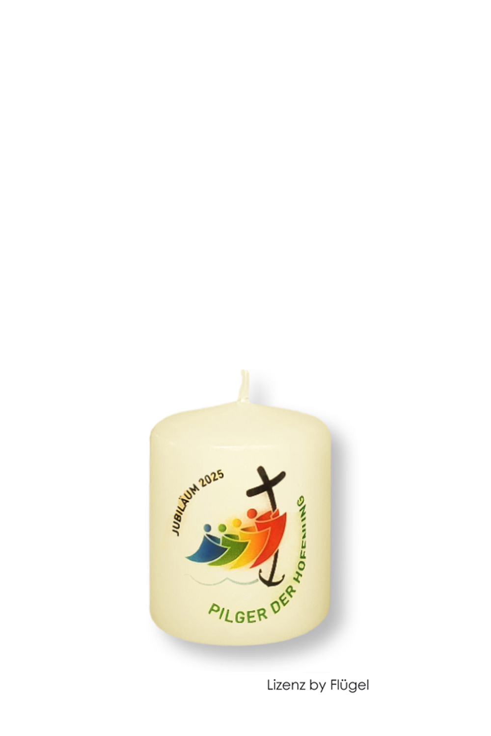 Stumpen 60 x 50 mm mit Transferdruck Motiv "Heiliges Jahr"