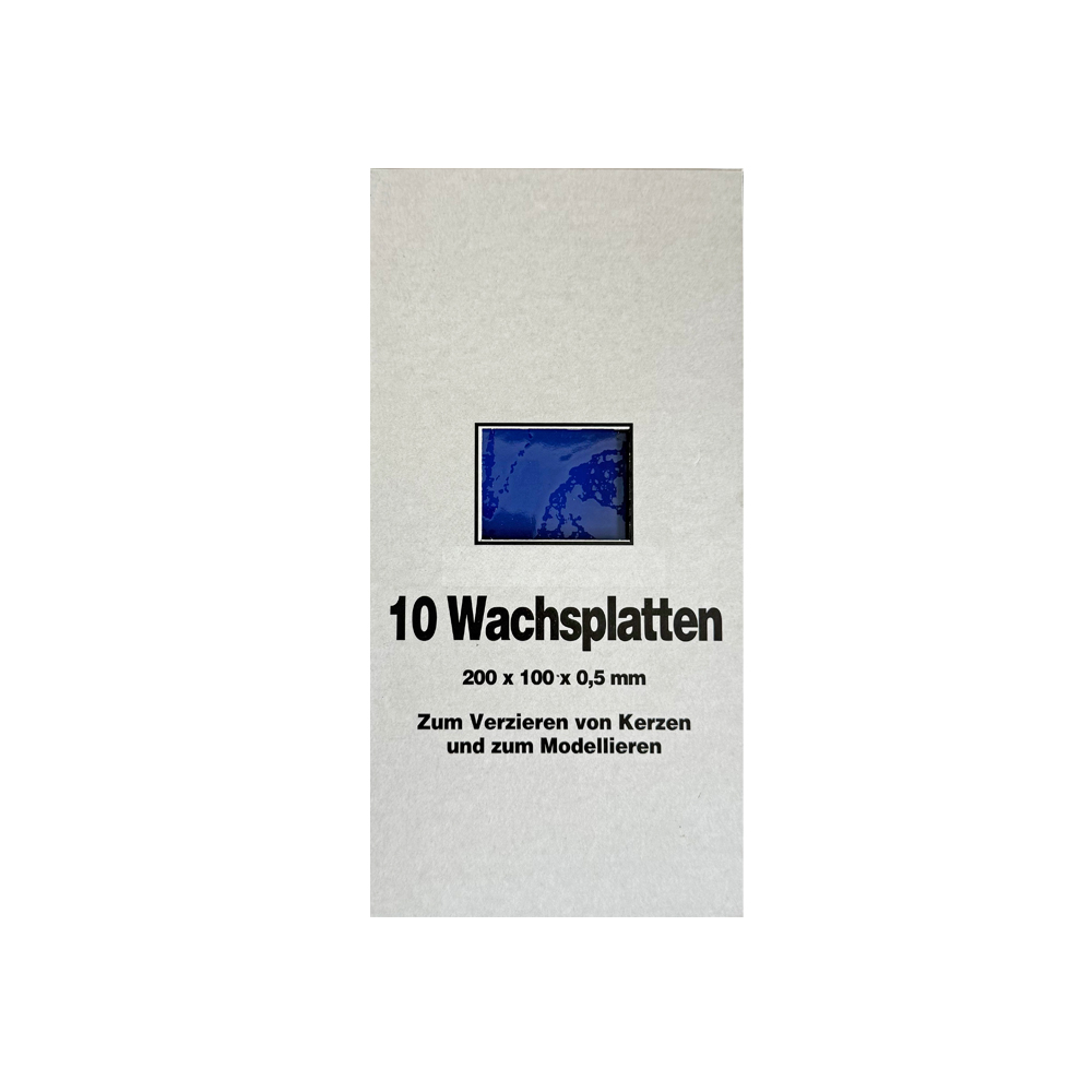 10 Wachsplatten in der Farbe enzian (dunkelblau)