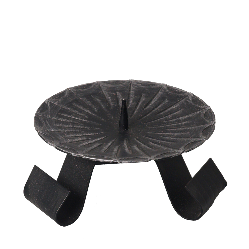 Kerzenständer Nr. 667 schwarz mit Fuß, Durchmesser 100, 120 oder 150 mm