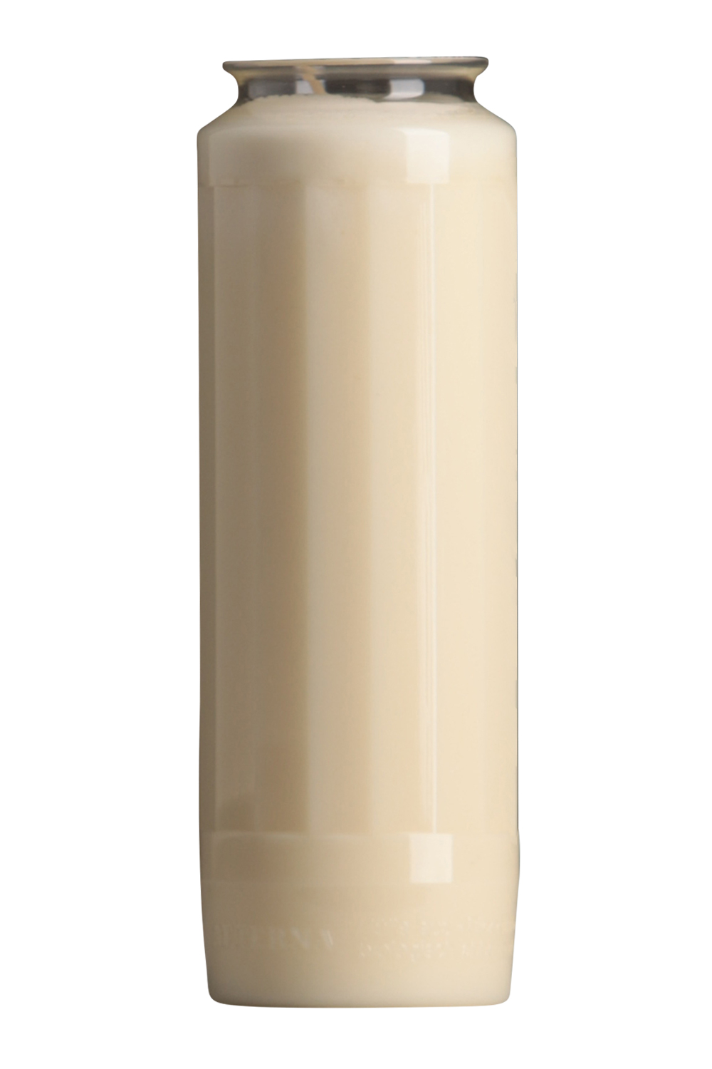 Ewiglichtölkerzen Aeterna, klar. Brennt etwa 9 Tage. Größe: 185 x 63 mm. Verpackung: 20 Stück.