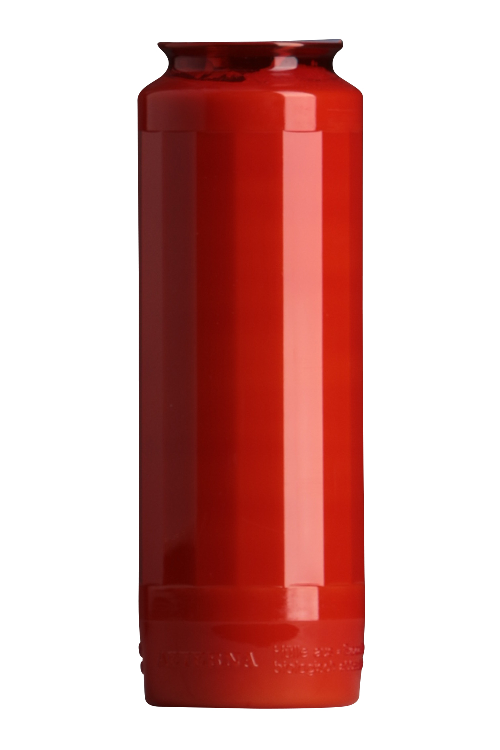 Ewiglichtölkerzen Aeterna, rot. Brennt etwa 9 Tage. Größe: 185 x 63 mm. Verpackung: 20 Stück.
