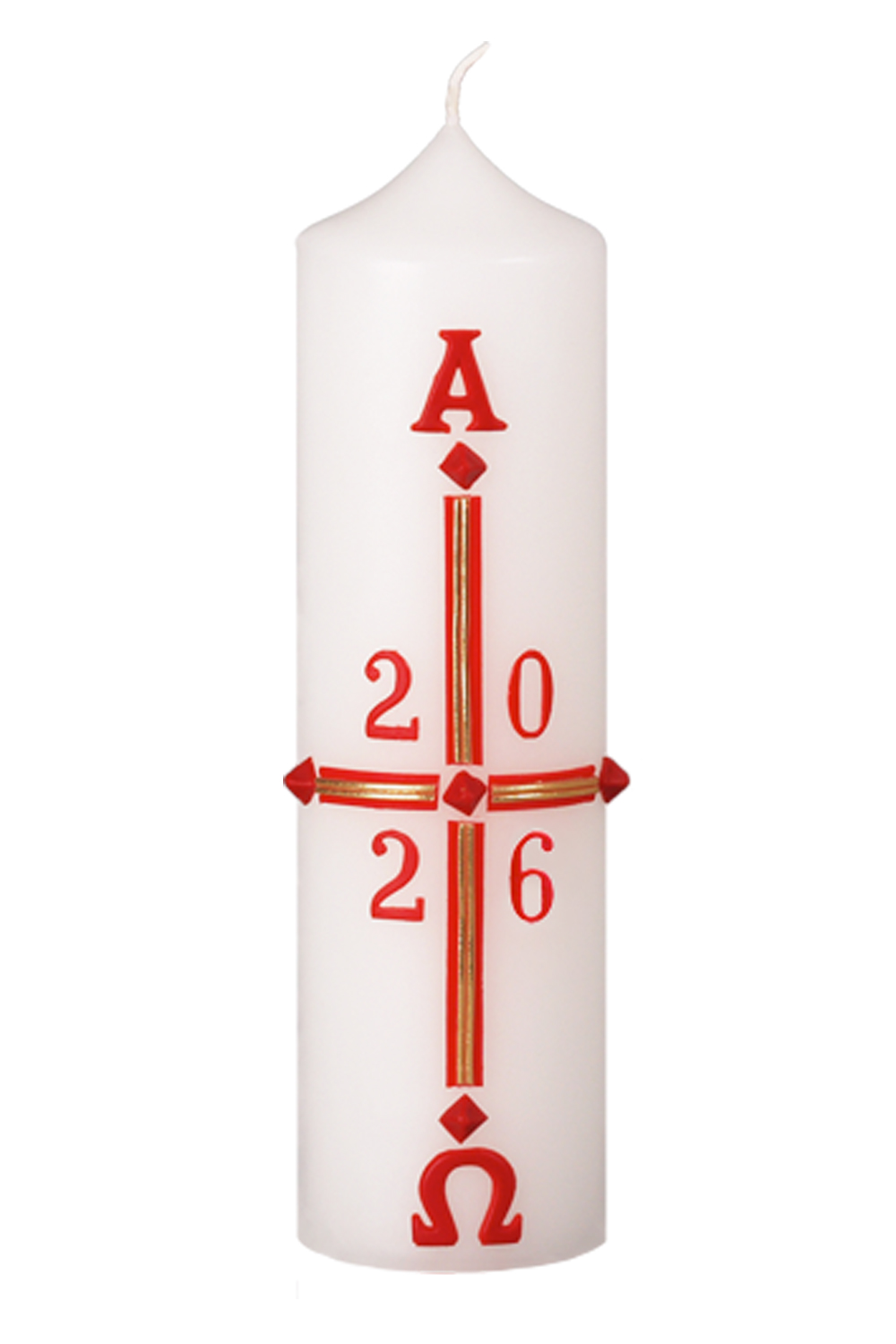 Ostertischkerze Nr. 8 mit Jahreszahl 2026