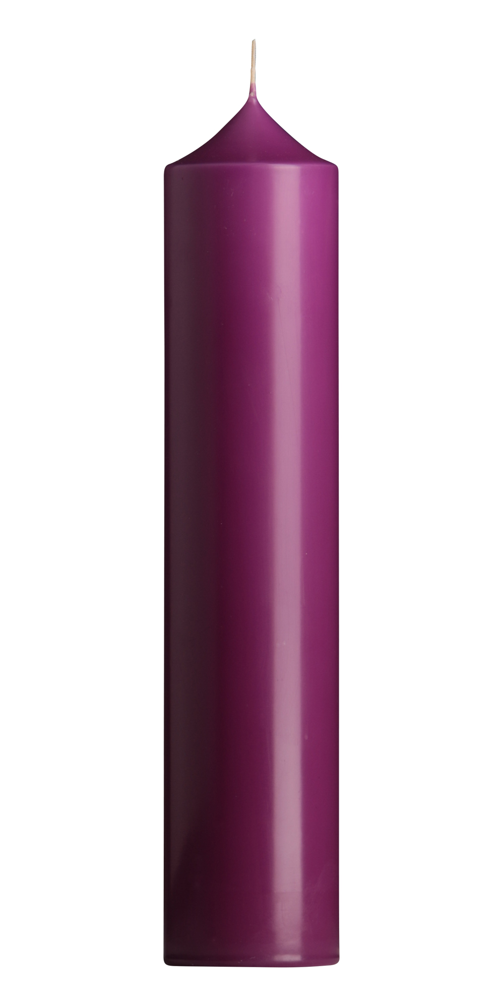 Adventskerze violett mit 10% BW, farbig übertaucht, verschiedene Größen