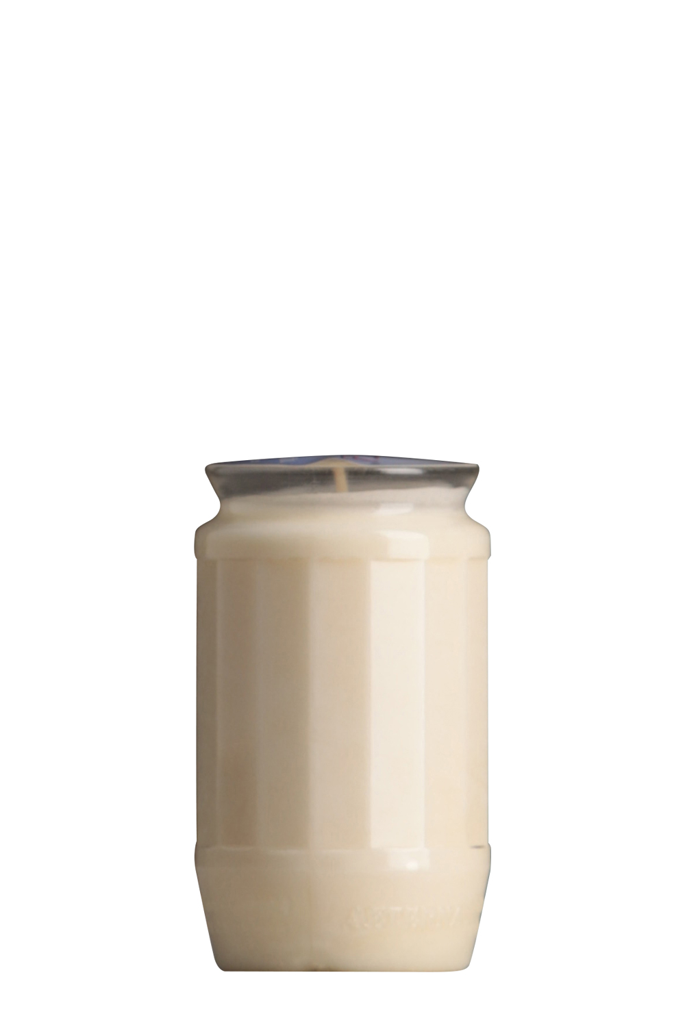 Ewiglichtölkerzen Aeterna, klar. Brennt etwa 3 Tage. Größe: 95 x 58 mm. Verpackung: 20 Stück.